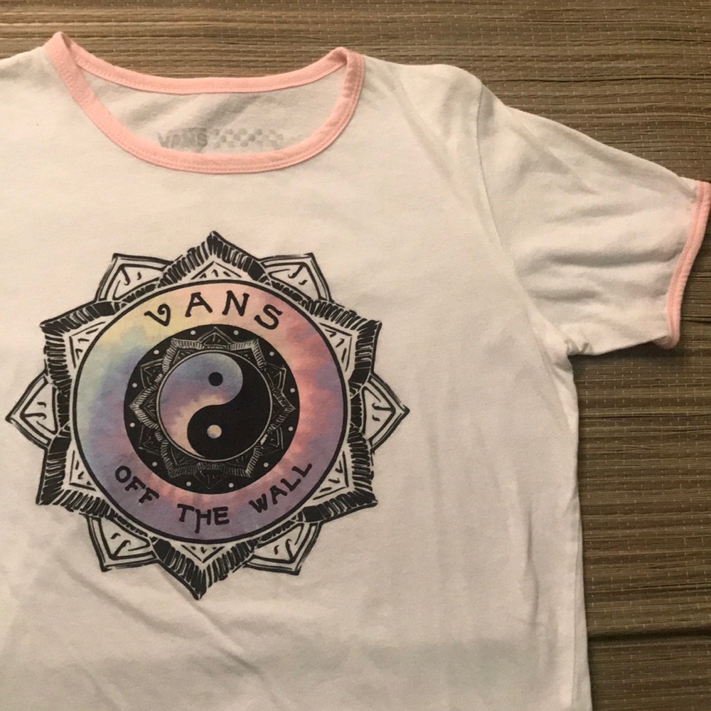 Vans off the wall pink t-shirt